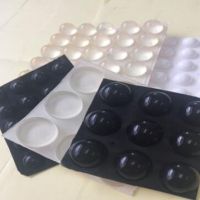 自粘半球透明硅胶垫12*8 黑色硅胶防滑垫9.5*8 玻璃胶防撞胶垫批