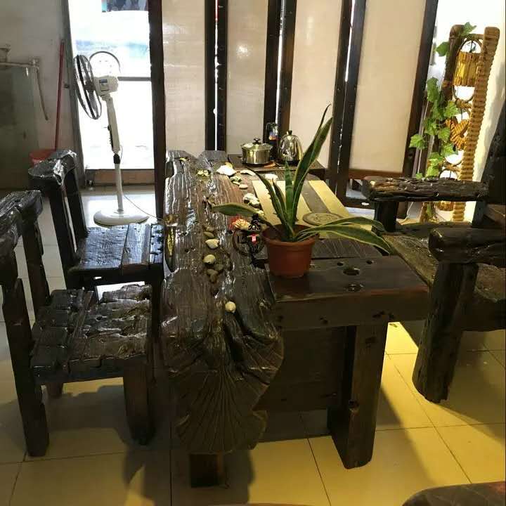 沈阳实木桌-万福-沈阳百年老船木定制茶台