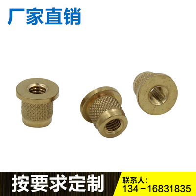 圆形铜拉柳滚花螺母圆柱 圆筒滚花柳螺帽平头手拧滚花螺母直销