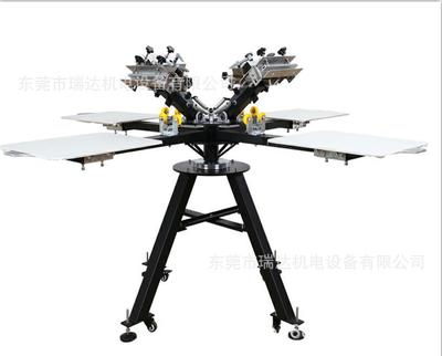 厂家直销 手动平面丝印机4色印花机小型经济耐用服装印花机