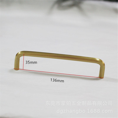 纯铜128孔距抽屉拉手家具铜把手现货供应新中式轻奢橱柜家具五金