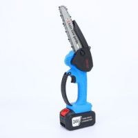 厂家直销 4寸/6寸迷你锂电电锯 小型伐木锯家用电链锯电锯无线