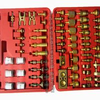 66件套纯铜欧洲版汽车空调维修检漏工具侧漏试漏工具堵漏堵头