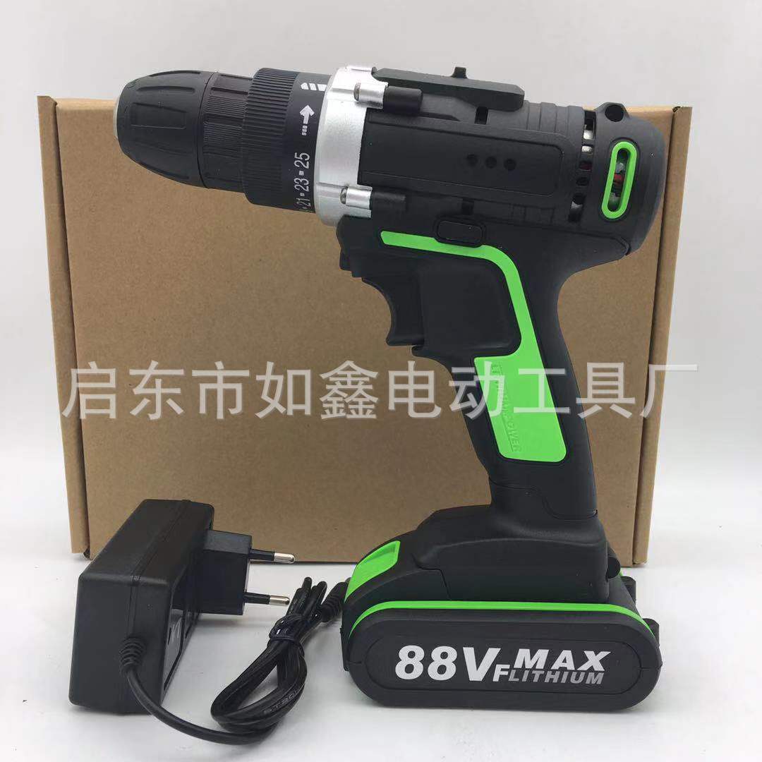 中外合资88VF充电钻锂电钻家用手枪钻手电钻电动螺丝刀电起子电转