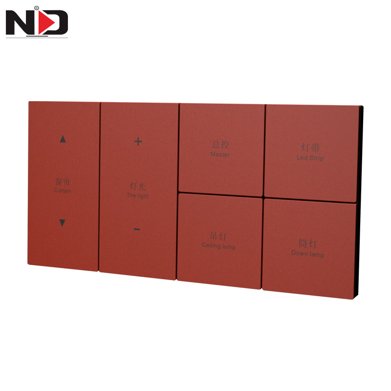 定做强电485轻触开关 高端酒店金属面板弱电485智能开关定制