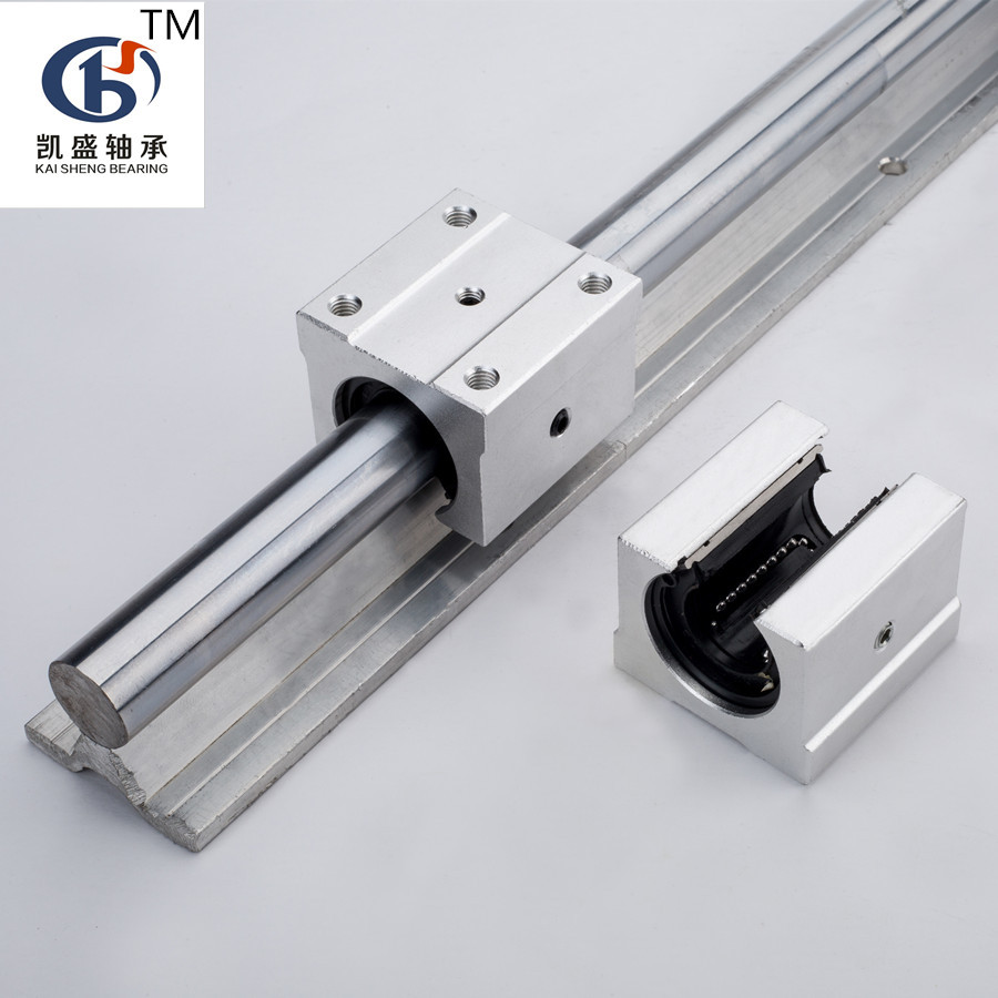 厂家直销直线导轨SBR16光轴SBR12 16 20 25定制圆导轨箱式铝滑块