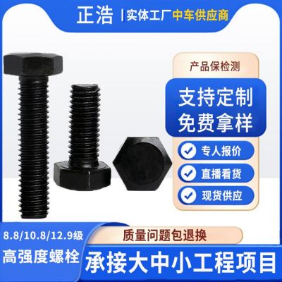 8.8级外六角螺栓高强度螺丝厂家m20全丝半牙高强度标准件 高强螺栓
