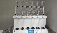 全自动一体化蒸馏仪 设有防真空电磁阀，自动识别瓶内压力