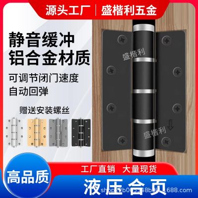 盛楷利五金液压缓冲阻尼隐形门合页铝合金自动闭门关门器暗门合页